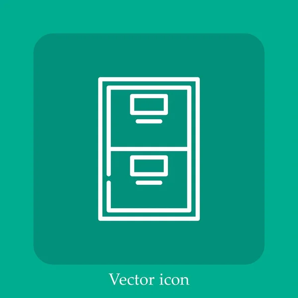 Vector Archivo Icono Lineal Icon Line Con Carrera Editable — Vector de stock