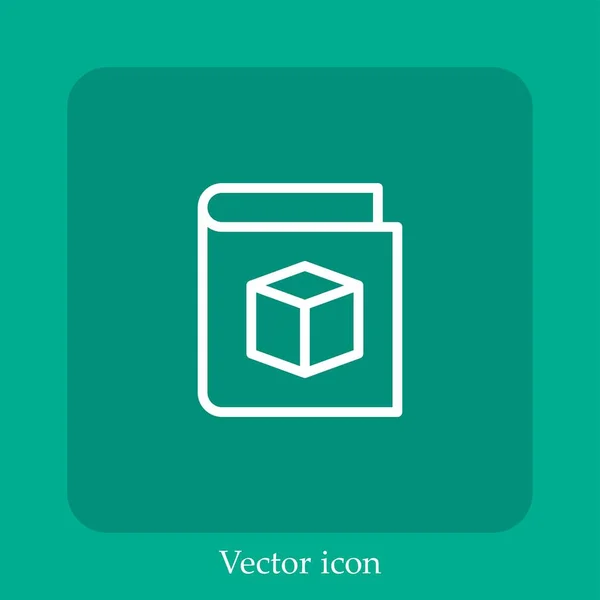 Icono Vector Manual Icon Line Lineal Con Carrera Editable — Archivo Imágenes Vectoriales