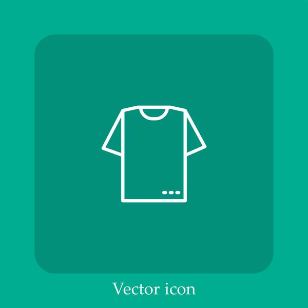 Icono Vector Camisa Icon Line Lineal Con Carrera Editable — Vector de stock