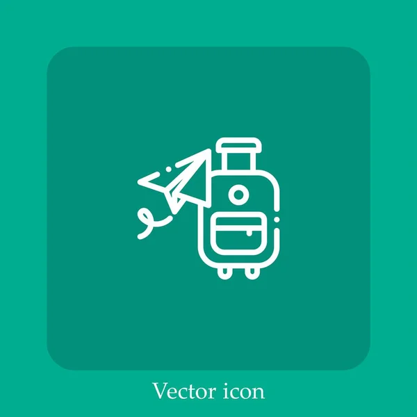 Reisevektorsymbol Lineare Icon Line Mit Editierbarem Strich — Stockvektor