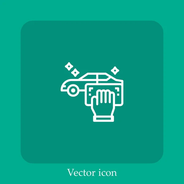 Ícone Vetor Cera Linear Icon Line Com Curso Editável — Vetor de Stock