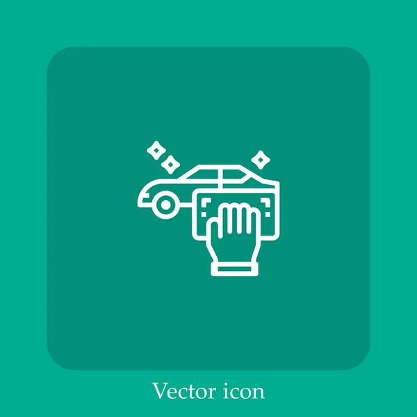 Wachsvektorsymbol Lineare Icon Line Mit Editierbarem Strich — Stockvektor