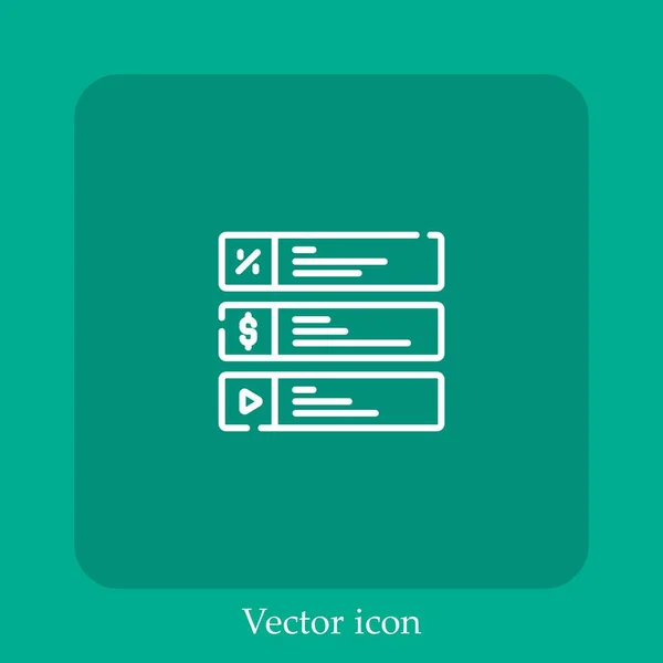 Anzeigen Vektor Symbol Lineare Icon Line Mit Editierbarem Strich — Stockvektor