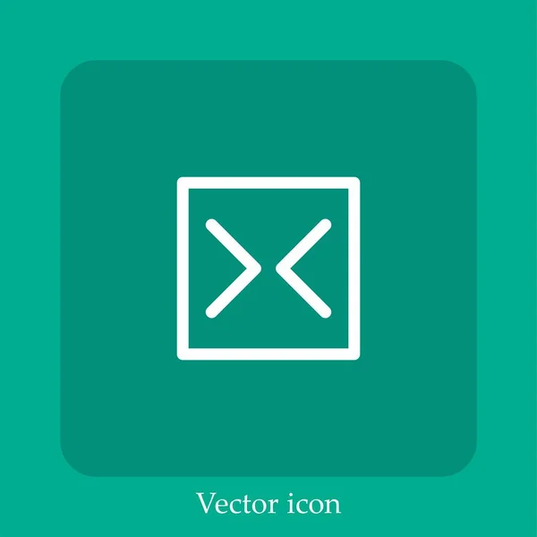 Pijlen Vector Pictogram Lineair Icon Line Met Bewerkbare Slag — Stockvector