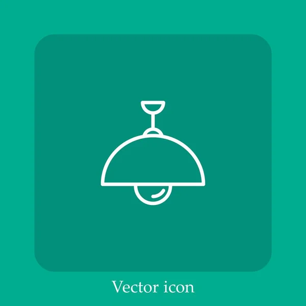 Candelabro Icono Vector Icon Line Lineal Con Carrera Editable — Vector de stock