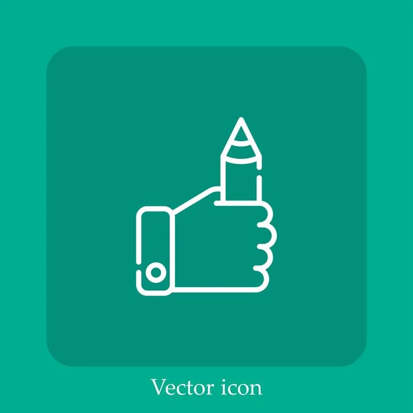 Drawing Vector Icon Linear Icon Line Editable Stroke — Stock Vector