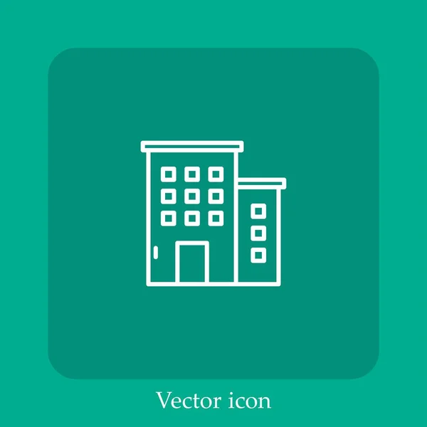 Office Vektor Icon Lineare Icon Line Mit Editierbarem Strich — Stockvektor