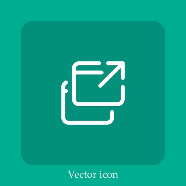 Web Pagina Vector Pictogram Lineair Icon Line Met Bewerkbare Slag — Stockvector