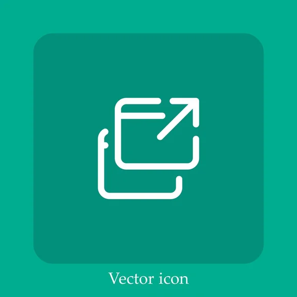 Ícone Vetor Página Web Icon Line Linear Com Curso Editável — Vetor de Stock