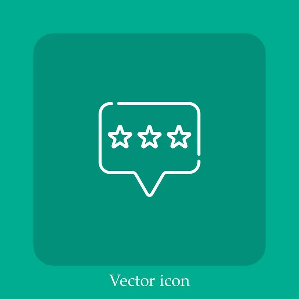 Icono Vector Chat Icon Line Lineal Con Carrera Editable — Archivo Imágenes Vectoriales