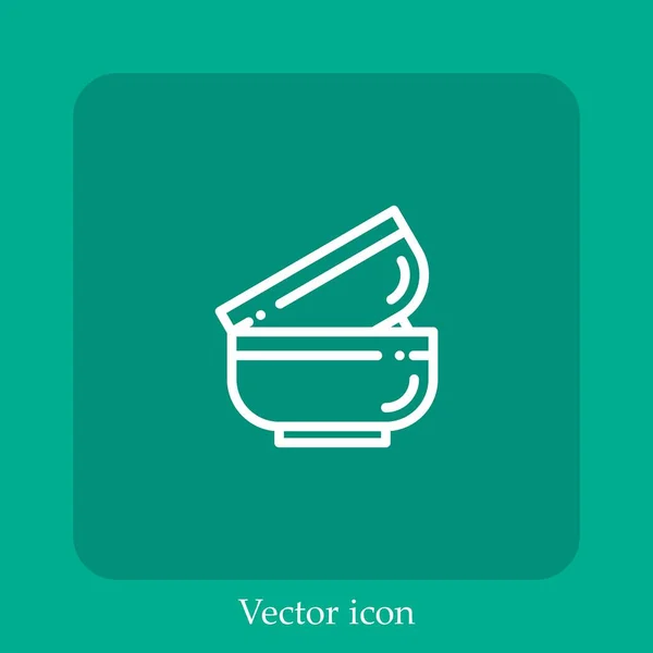 Schalen Vektor Symbol Lineare Icon Line Mit Editierbarem Strich — Stockvektor