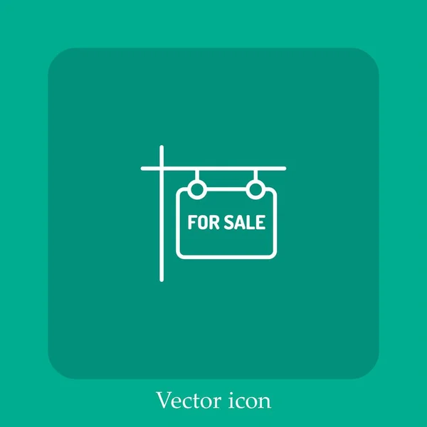 Zum Verkauf Vektor Symbol Lineare Icon Line Mit Editierbarem Strich — Stockvektor