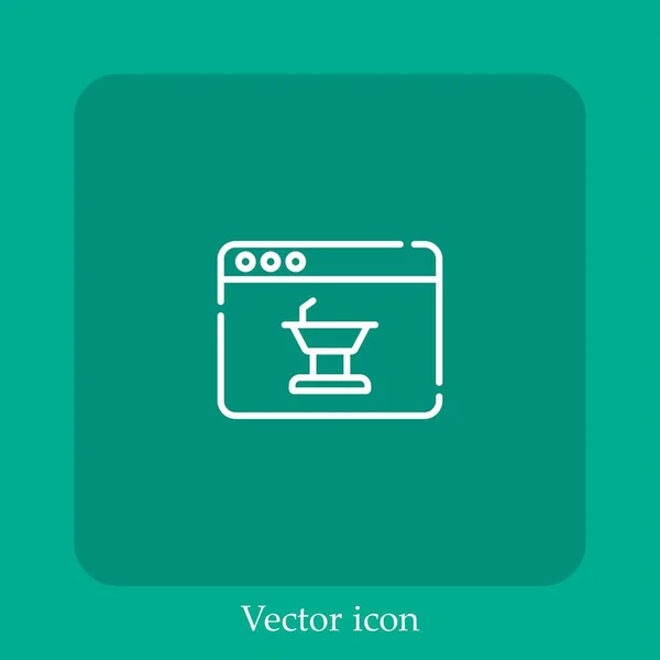 Ícone Vetor Produto Linear Icon Line Com Curso Editável — Vetor de Stock