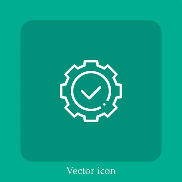 Icono Vector Éxito Icon Line Lineal Con Carrera Editable — Vector de stock