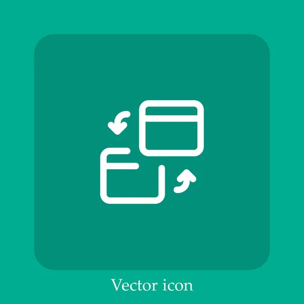 Kapcsoló Vektor Ikon Lineáris Ikon Line Szerkeszthető Stroke — Stock Vector