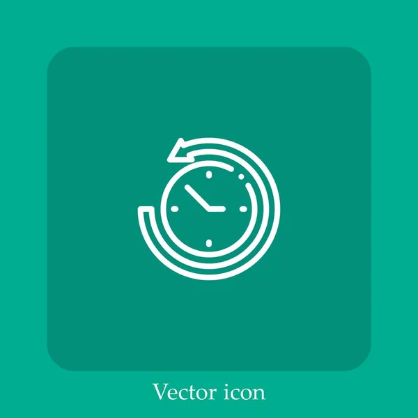 Rückkehr Zum Letzten Vektor Symbol Linear Icon Line Mit Editierbarem — Stockvektor