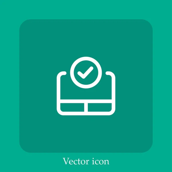 Trackpad Vektorsymbol Lineare Icon Line Mit Editierbarem Strich — Stockvektor