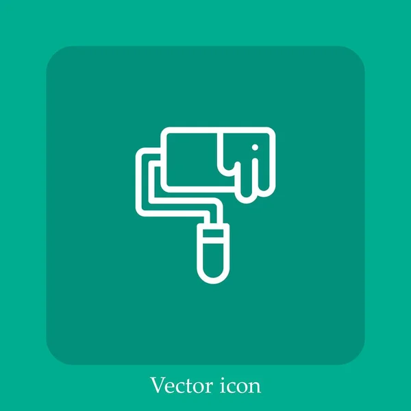 Painting Tool Vector Icon Linear Icon Line Editable Stroke — Stock Vector