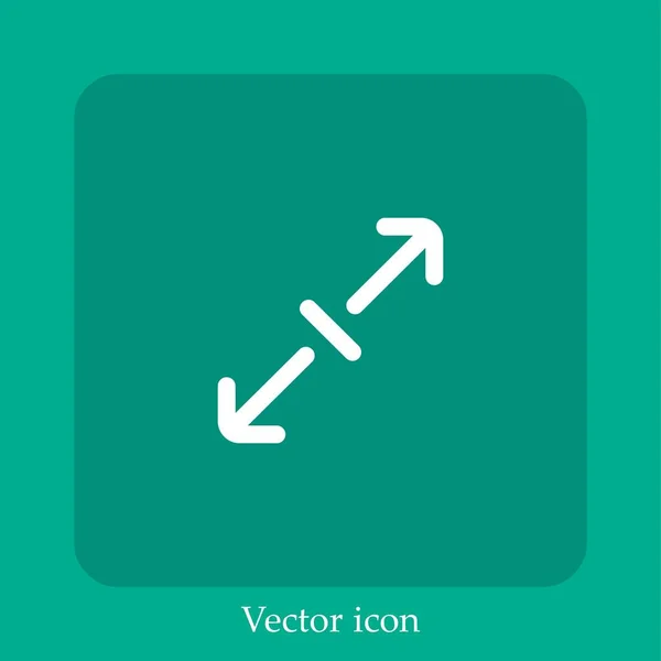 Redimensionner Icône Vectorielle Icône Linéaire Ligne Avec Course Modifiable — Image vectorielle