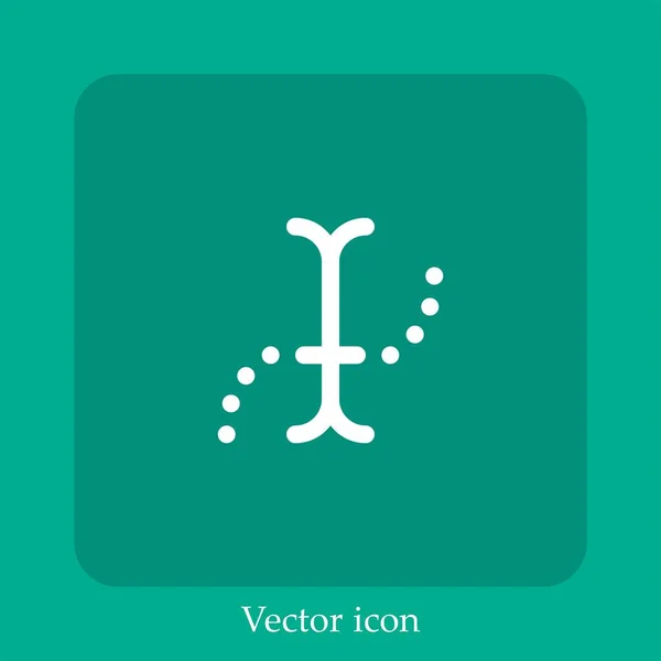 Textvektorsymbol Lineare Icon Line Mit Editierbarem Strich — Stockvektor