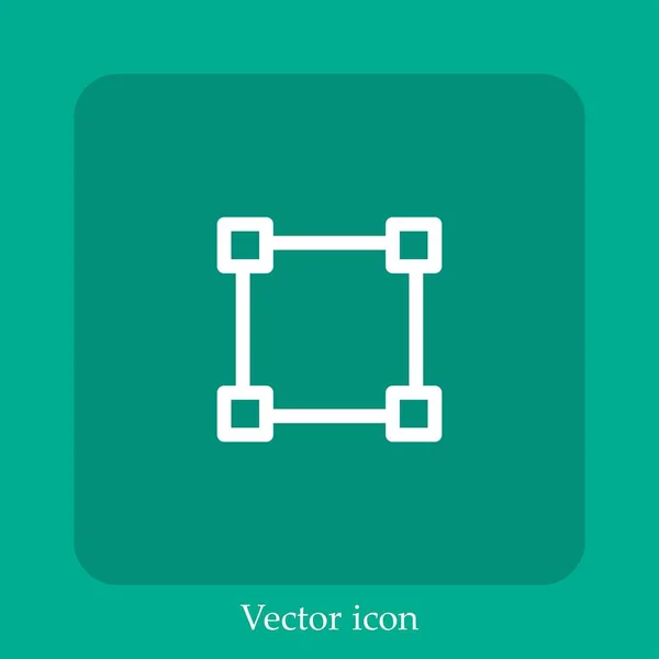 Ícone Vetor Transformação Linear Icon Line Com Curso Editável — Vetor de Stock
