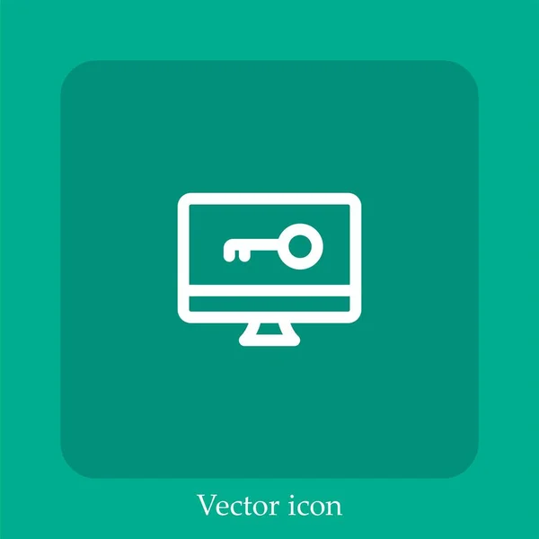 Vektor Symbol Lineare Icon Line Mit Editierbarem Strich Freischalten — Stockvektor