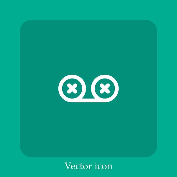 Voicemail Vektor Icon Lineare Icon Line Mit Editierbarem Strich — Stockvektor