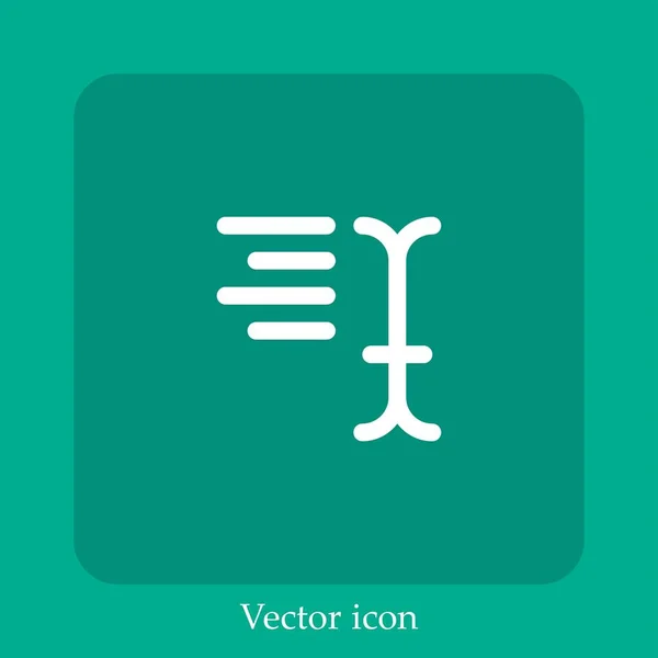 Aligner Icône Vectorielle Icône Linéaire Ligne Avec Course Modifiable — Image vectorielle