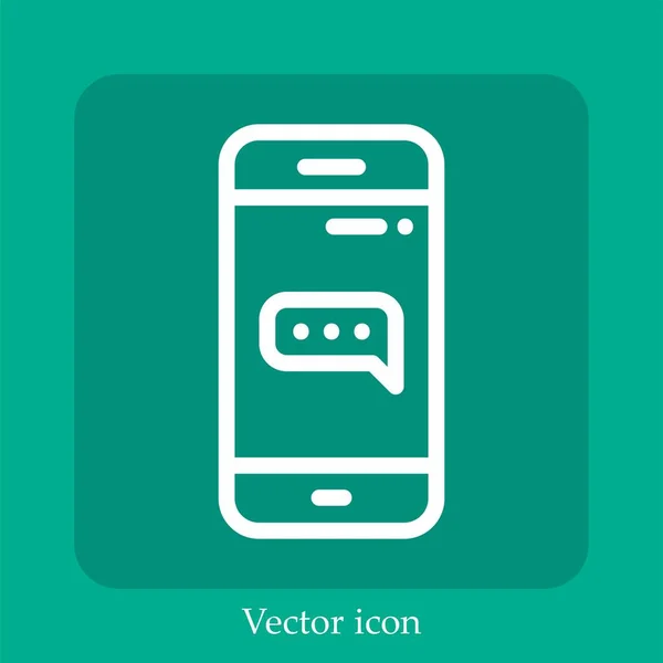 Ícone Vetor Conversa Linear Icon Line Com Curso Editável — Vetor de Stock