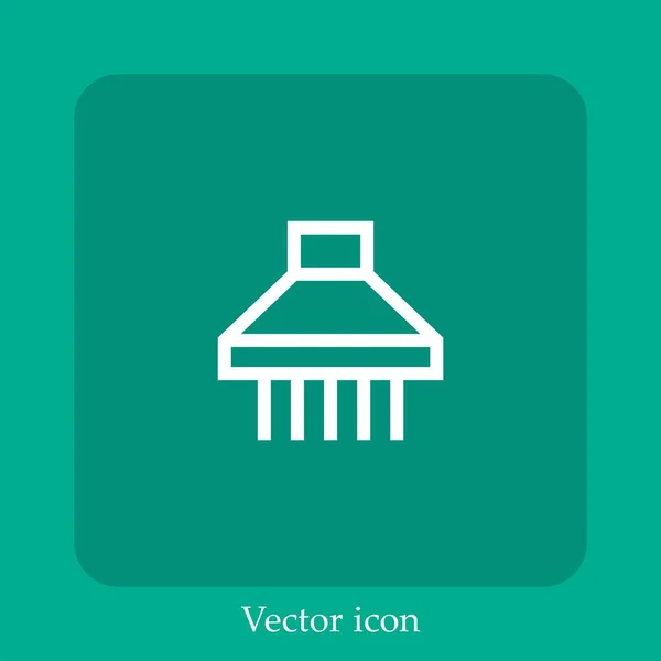 Ícone Linear Vetor Capa Extrator Icon Line Com Curso Editável — Vetor de Stock