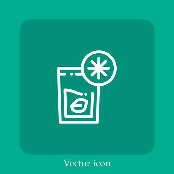 Limonade Vector Icon Linear Icon Line Editable Stroke — стоковый вектор