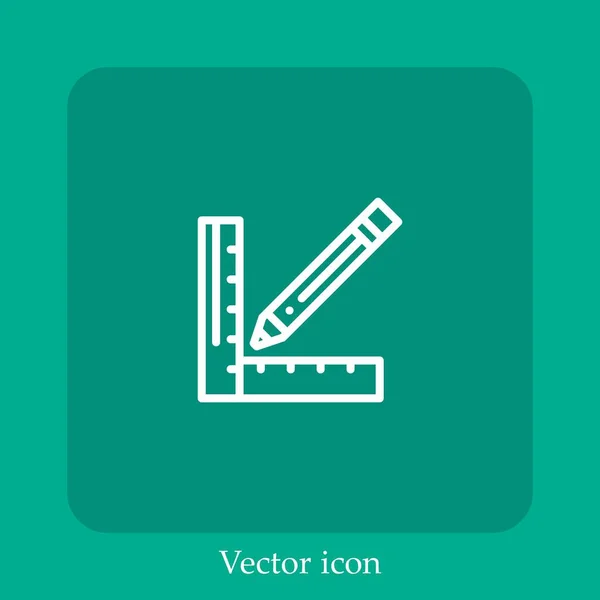 Pencil Vector Icon Linear Icon Line Editable Stroke — Stock Vector