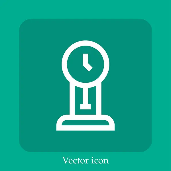 Wanduhr Vektor Symbol Lineare Icon Line Mit Editierbarem Strich — Stockvektor