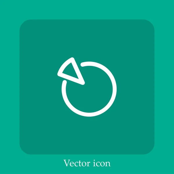 Gráfico Circular Icono Vectorial Icon Line Lineal Con Carrera Editable — Vector de stock