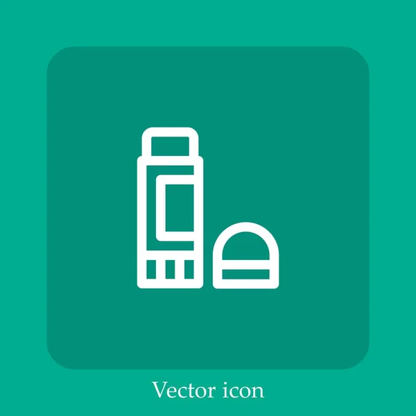 Ícone Vetorial Cola Linear Icon Line Com Curso Editável — Vetor de Stock