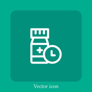 tıbbı vektör doğrusal simgesi. Düzenlenebilir vuruş ile satır