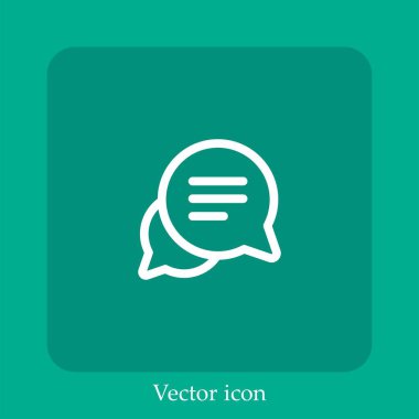 konuşma vektörü doğrusal simgesi. Düzenlenebilir vuruş çizgisi