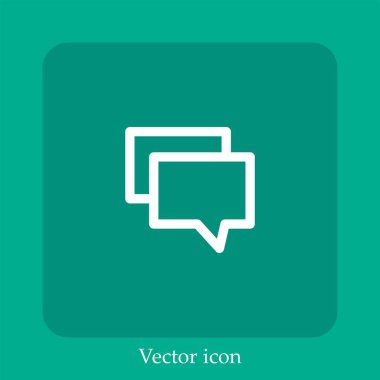 Sohbet vektörü doğrusal simgesi. Düzenlenebilir vuruş ile satır