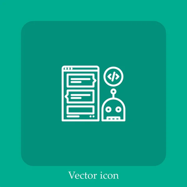 Chat Vector Icon Lineare Icon Line Mit Editierbarem Strich — Stockvektor