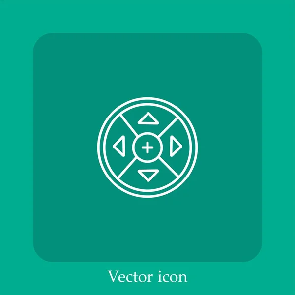 Icono Del Vector Del Cursor Icono Lineal Línea Con Carrera — Vector de stock