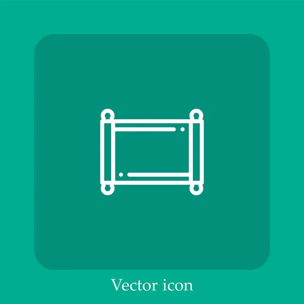 Ícone Vetorial Decreto Linear Icon Line Com Curso Editável — Vetor de Stock