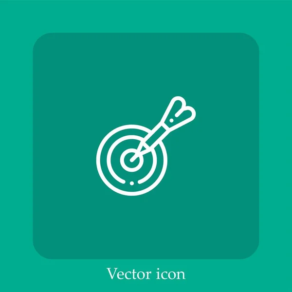 Darts Vektor Symbol Lineare Icon Line Mit Editierbarem Strich — Stockvektor