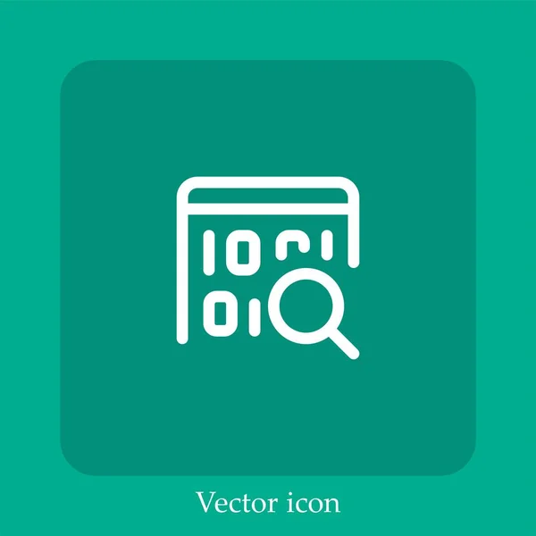 Trouver Icône Vectorielle Icône Linéaire Ligne Avec Trait Modifiable — Image vectorielle