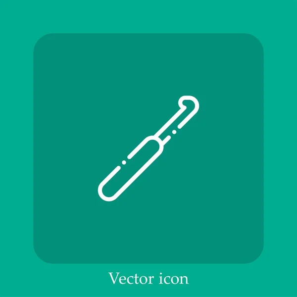 Icona Vettoriale All Uncinetto Icon Line Lineare Con Colpo Modificabile — Vettoriale Stock