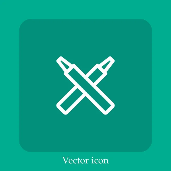 Zeichenvektorsymbol Lineare Icon Line Mit Editierbarem Strich — Stockvektor