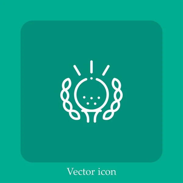 Golf Vector Icon Linear Icon Line Editable Stroke — Stock Vector