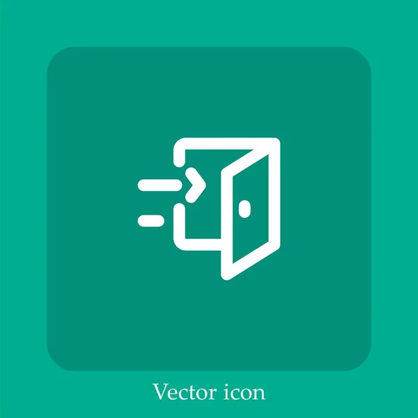 Login Vektor Symbol Lineare Icon Line Mit Editierbarem Strich — Stockvektor