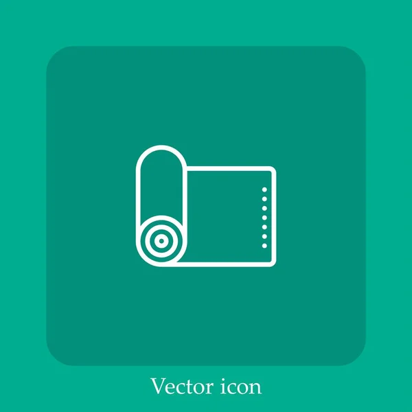 Yoga Vektor Symbol Lineare Icon Line Mit Editierbarem Strich — Stockvektor