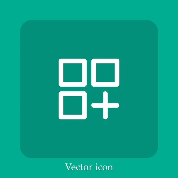 Editable Stroke Vector Icon Linear Icon Line — 스톡 벡터