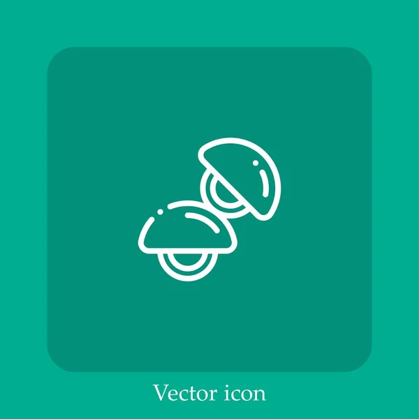 Schaltflächen Vektorsymbol Lineare Icon Line Mit Editierbarem Strich — Stockvektor